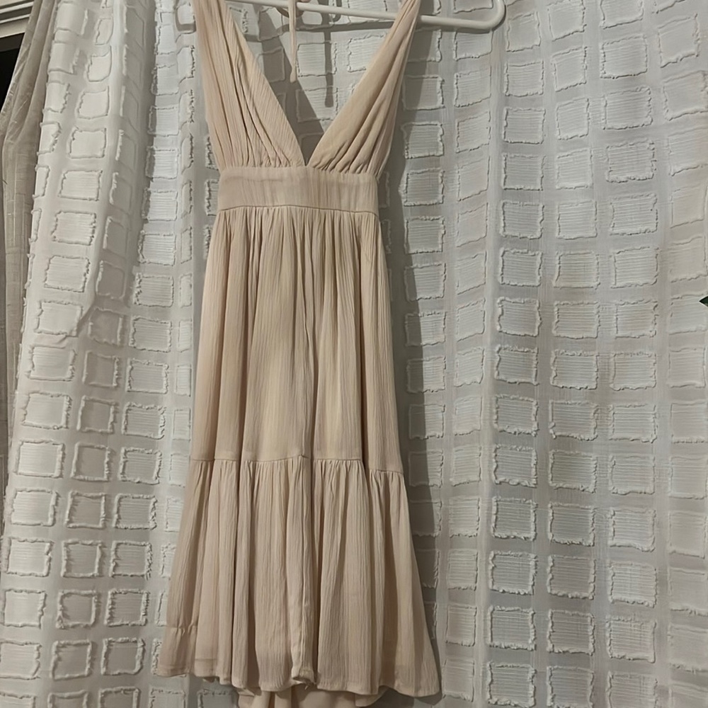 Off white or cream halter dress